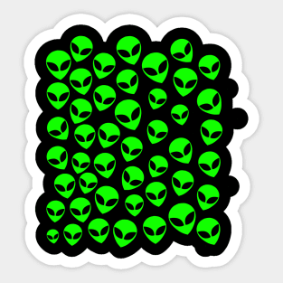 tiny green alien Sticker